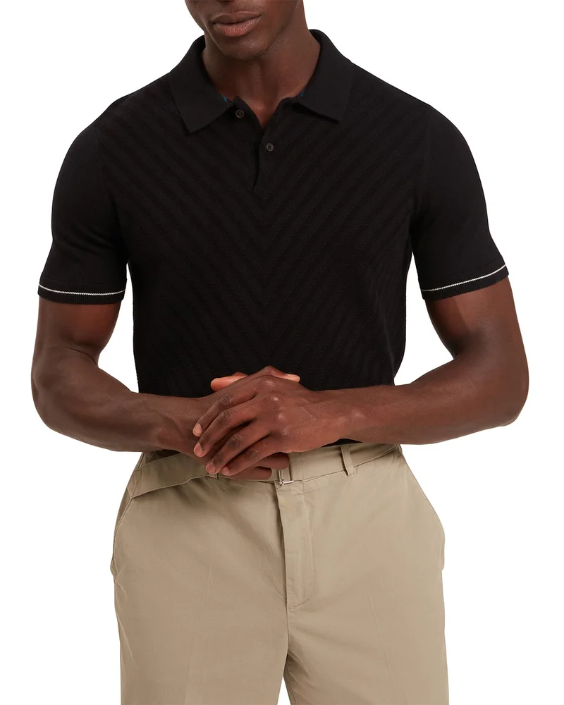 Chapal Chevron Stitch Polo Shirt
