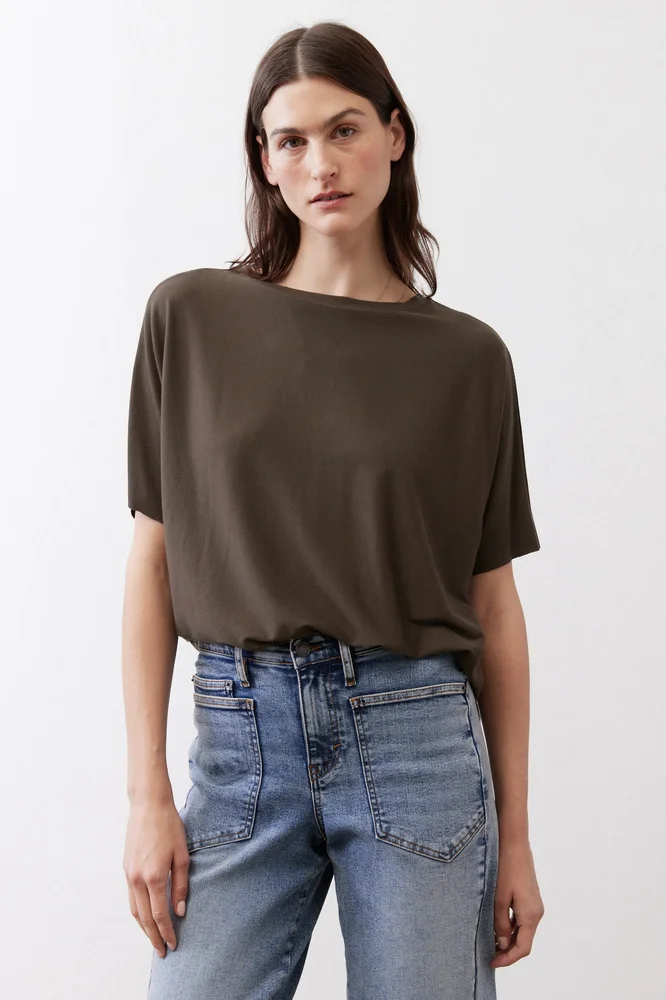 Essential Short Sleeve Button Top
