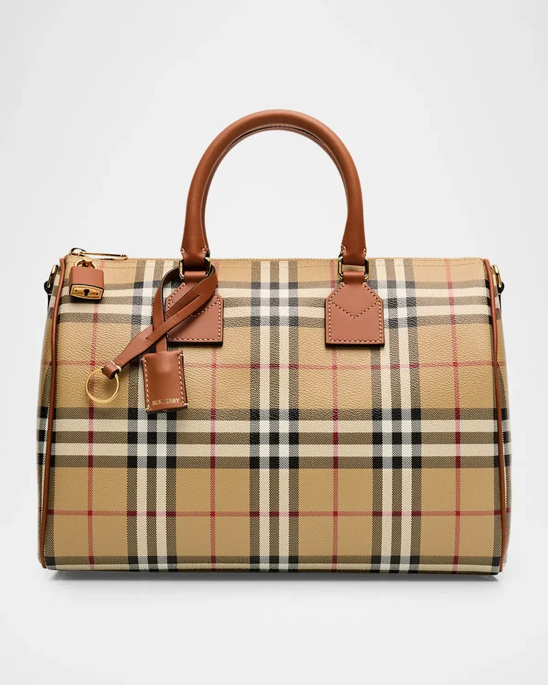 Medium Coated Check Bowling Shoulder Bag