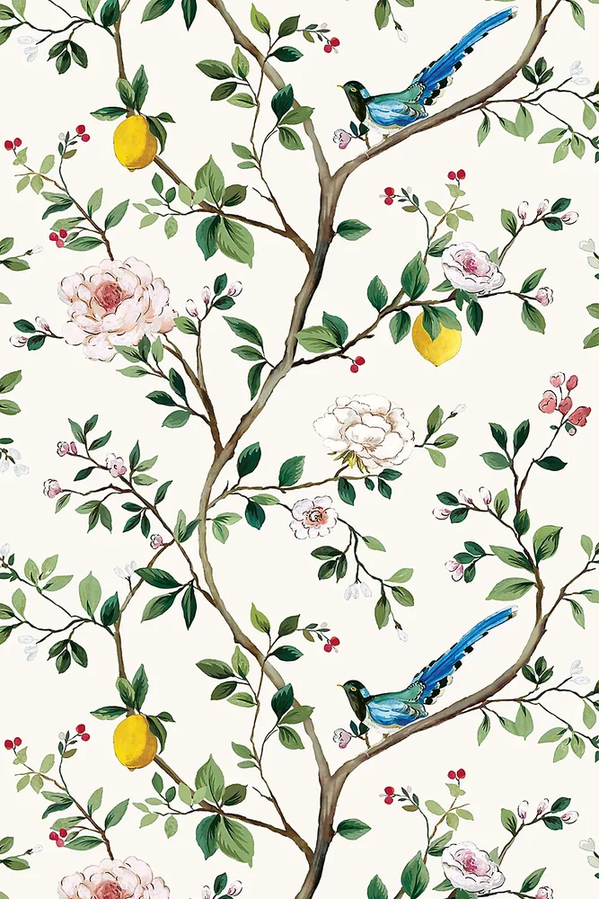 Blossom Chinoiserie Matte Peel-and-Stick Wallpaper