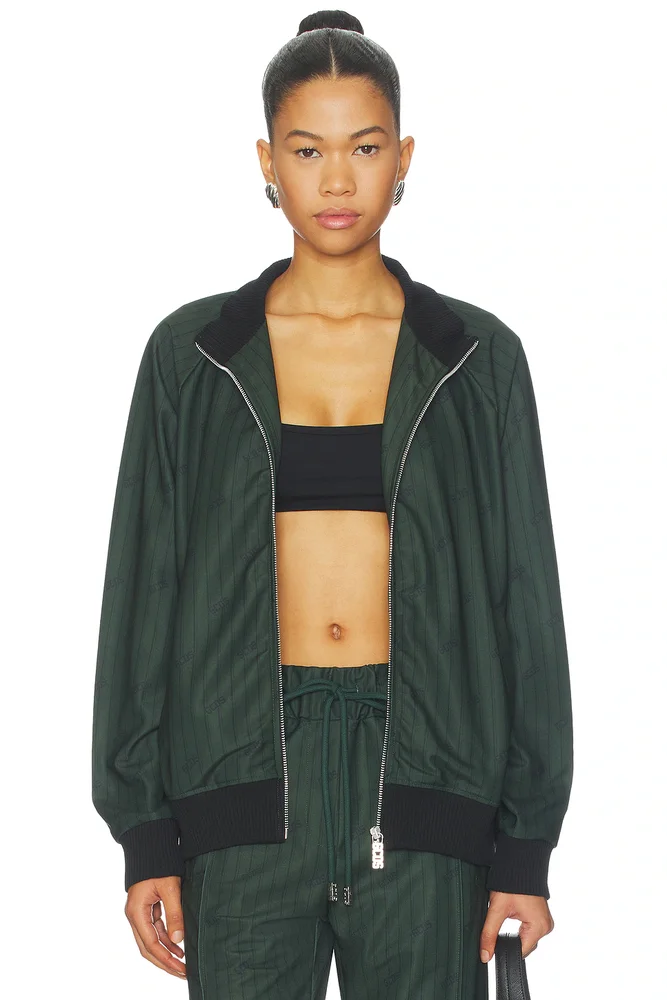 Triacetate Pinstripe Track Jacket