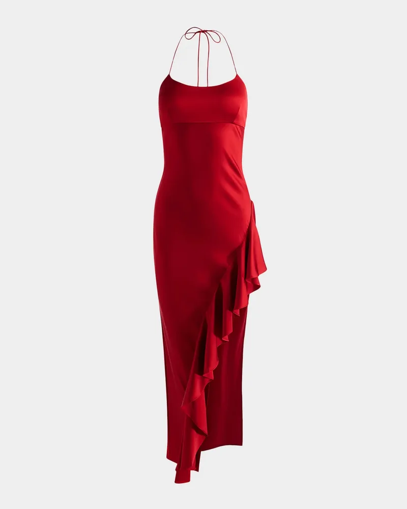 Palma Asymmetric Ruffle Maxi Dress