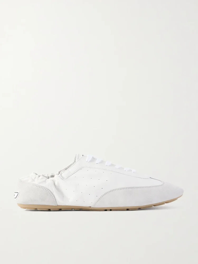 Lewis Suede and Full-Grain Leather Sneakers