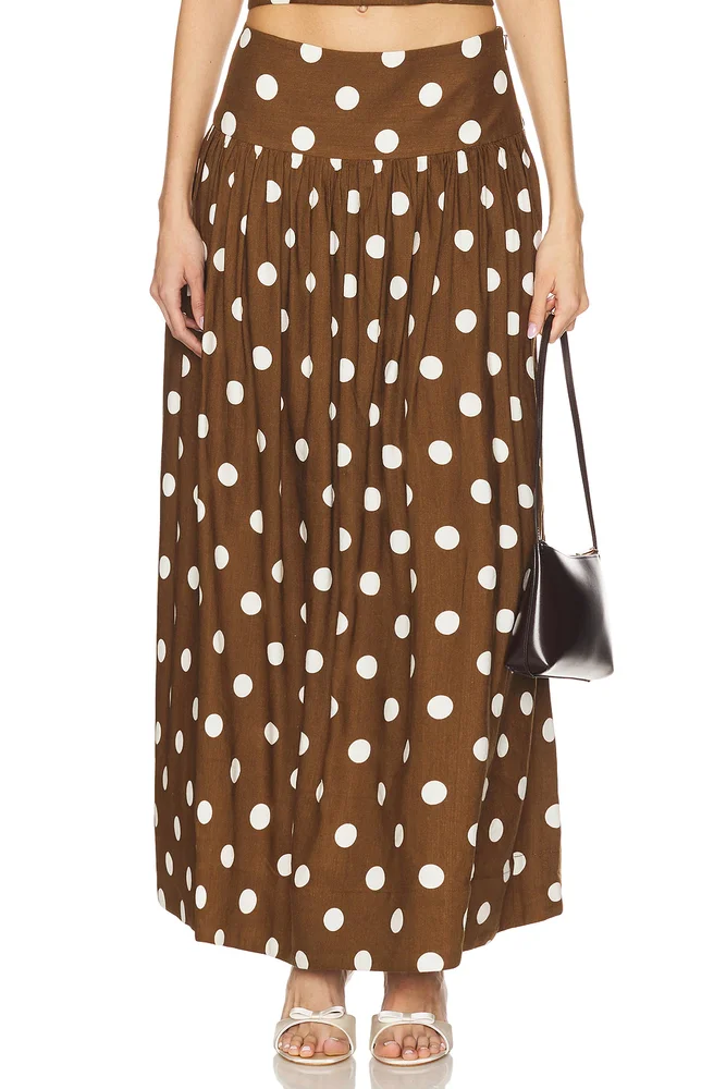 Majorelle Dot Maxi Skirt