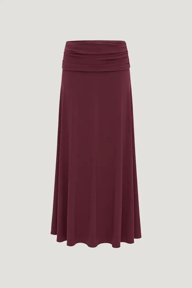 Sculpt Foldover Maxi Skirt