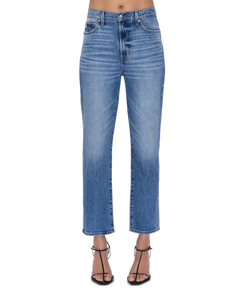 Dark Blue High Rise Kingston Straight Leg Jeans