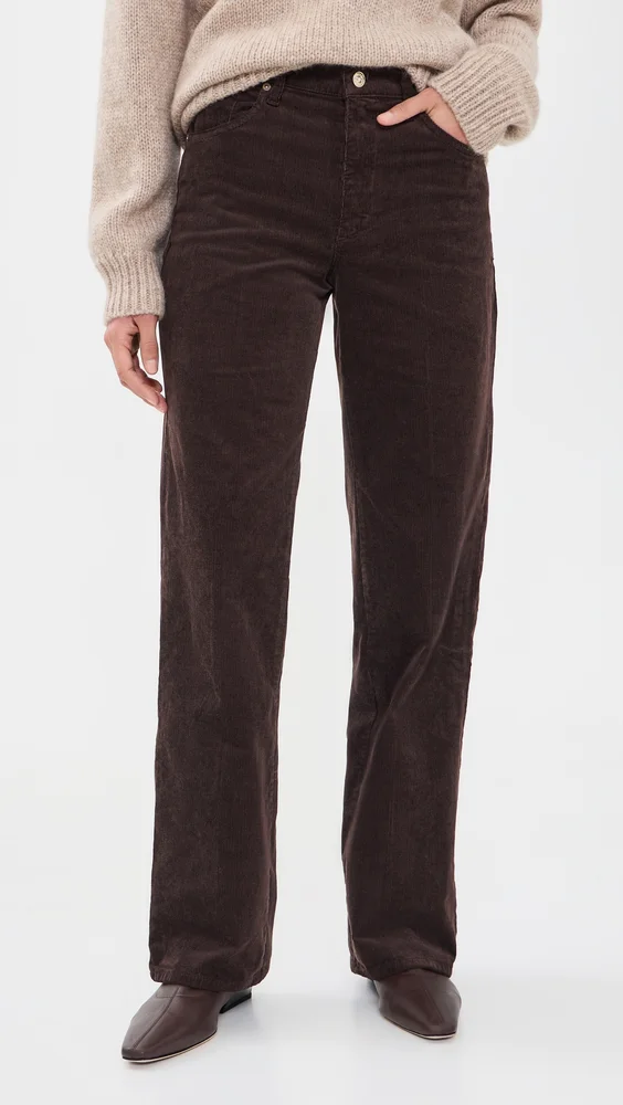 Stovepipe Straight Corduroy Pants