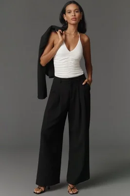 Avery Wide-Leg Pleated Trousers by Maeve
