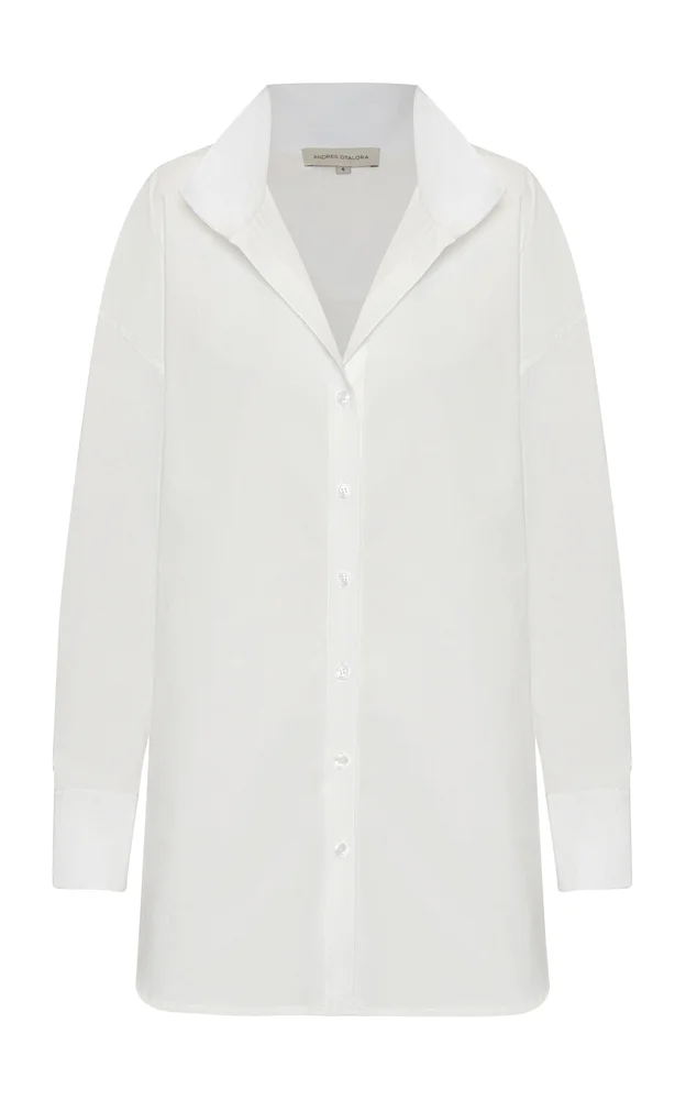 Un Tej Oversized Cotton-Poplin Shirt