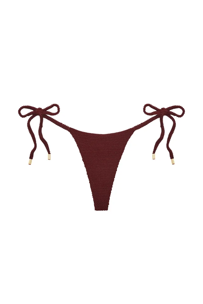 Palma Thong, Deep Burgundy Crinkle