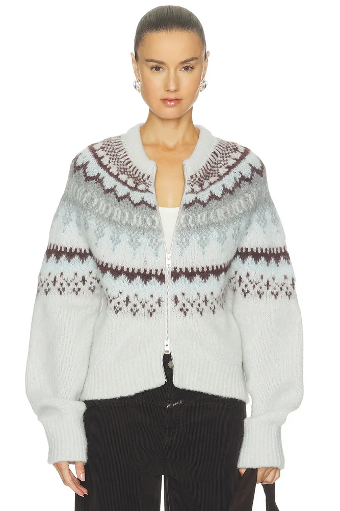 Cropped Zip Cardigan