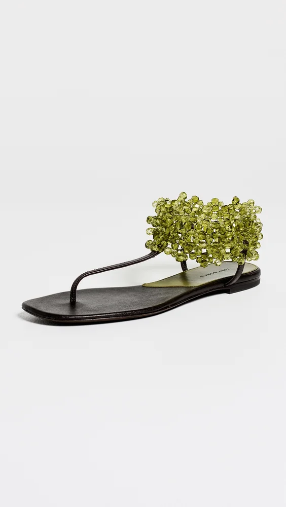 Beaded Flat Sandals