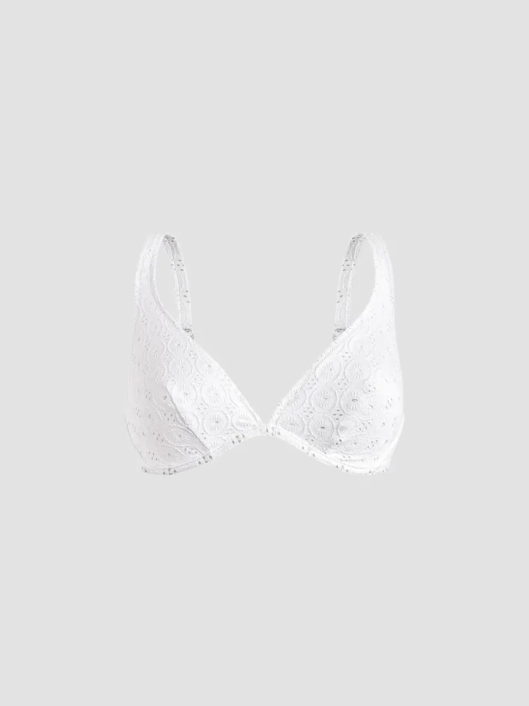 Broderie Anglaise Underwire Bikini Top