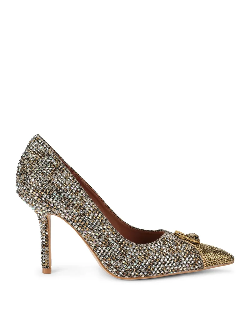 Zip Court Rhinestone Pumps