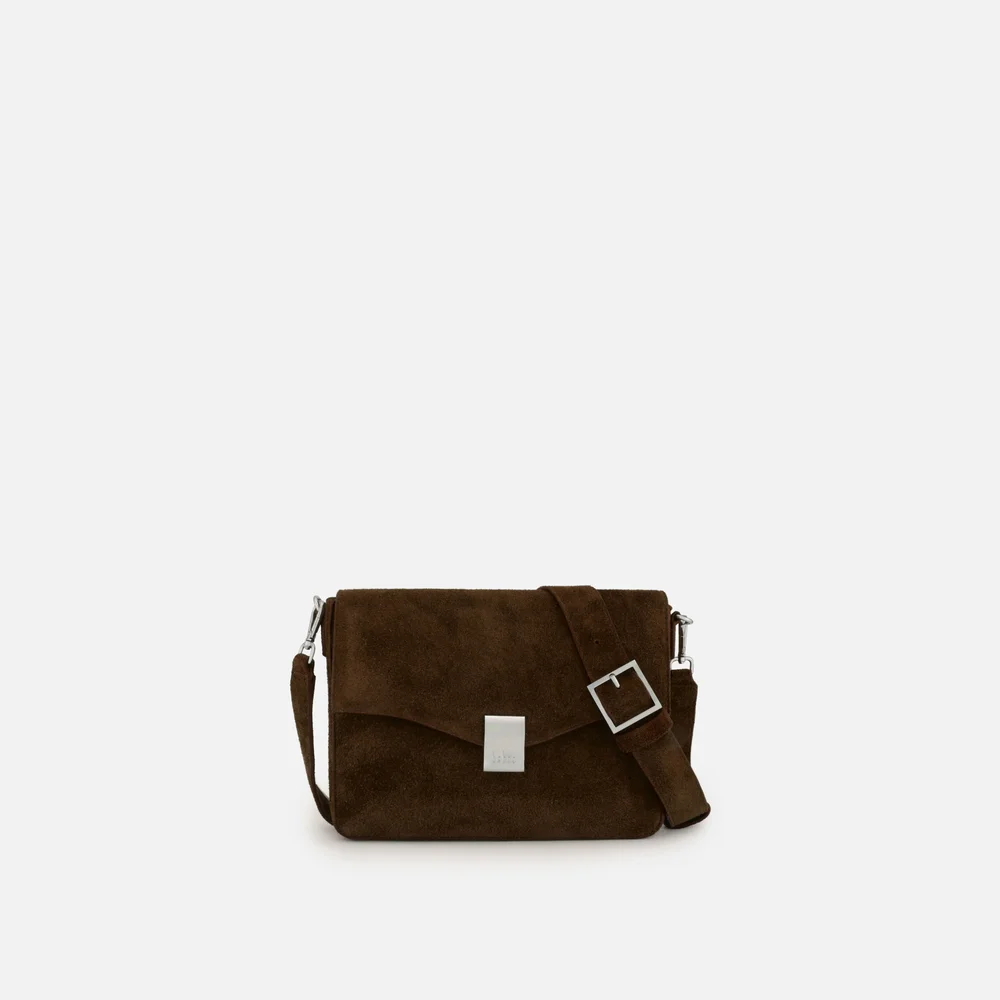 Silverlake Flap Crossbody - Leather - Mushroom Suede