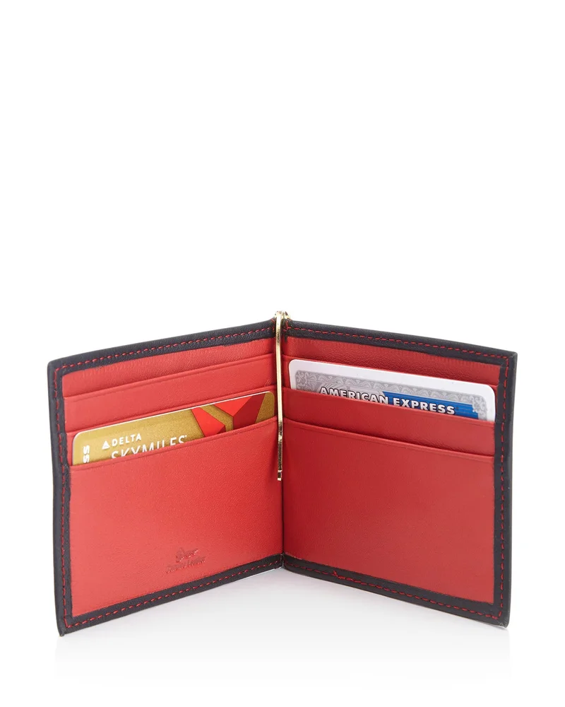 Leather RFID-Blocking Money Clip Wallet