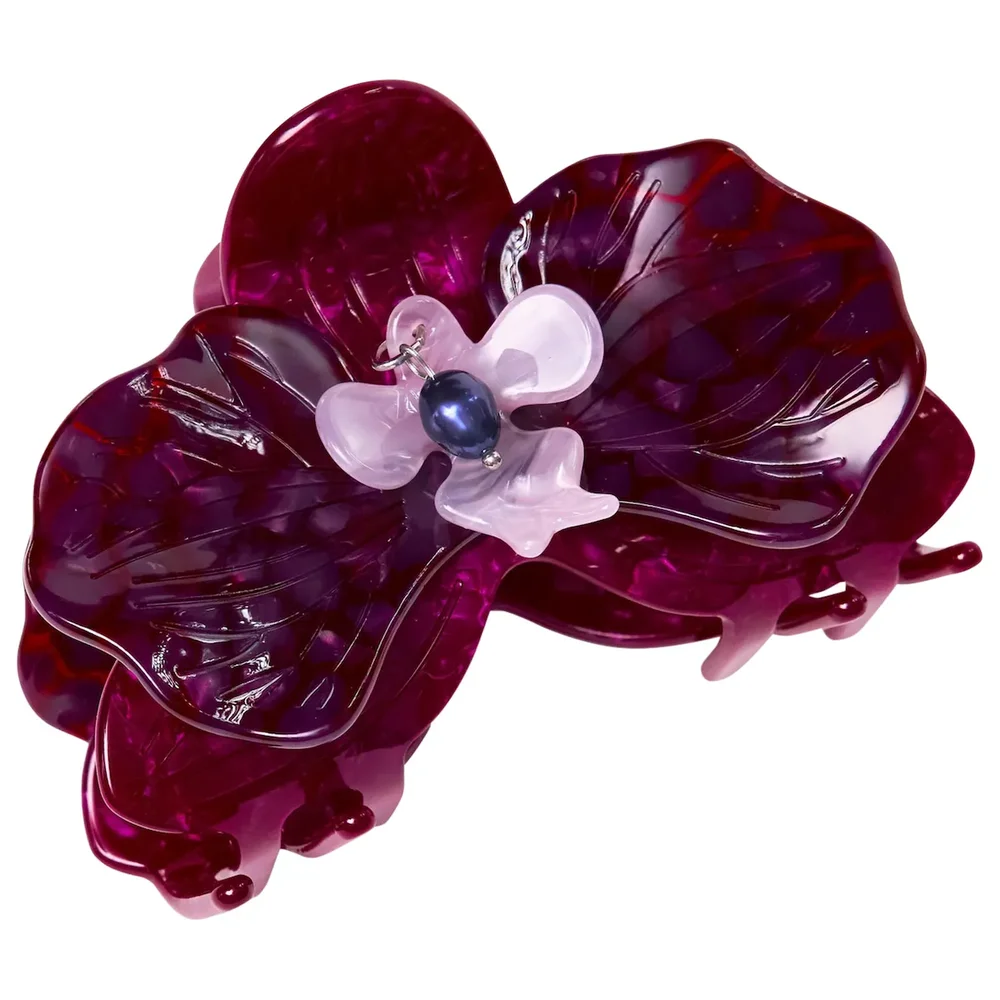 Orchid Hair Claw Clip in Plum