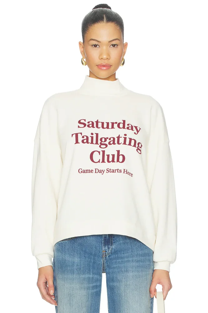 Saturday Tailgating Club Mockneck Sweater