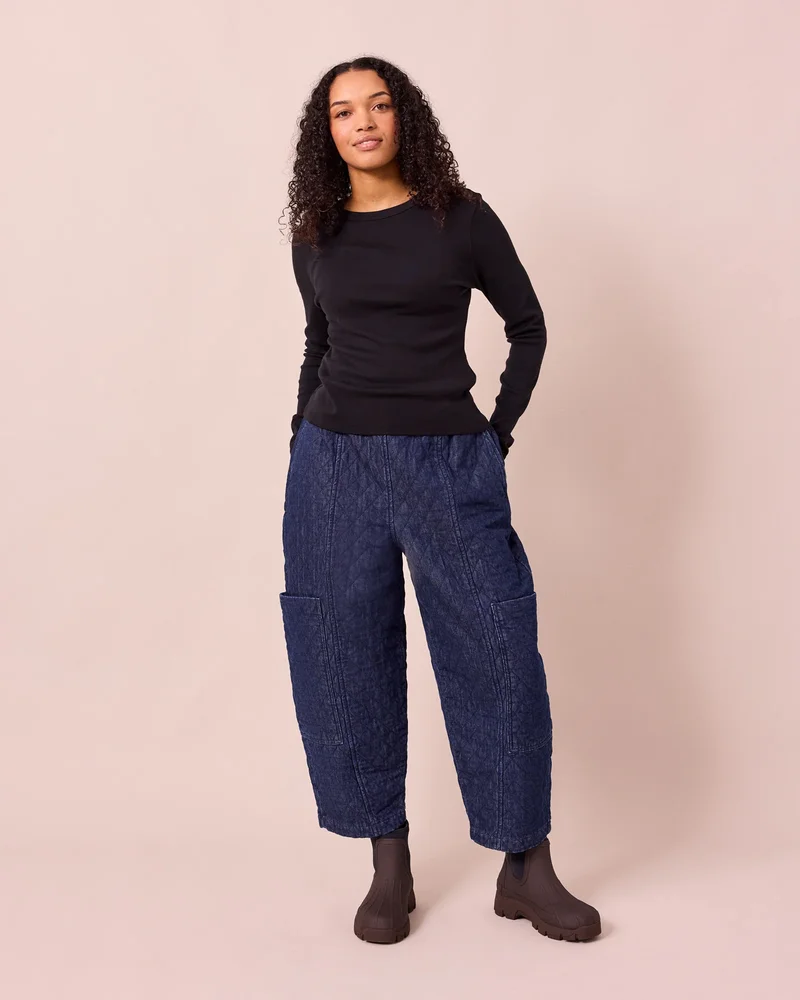 Amala Dark Blue Denim Trousers