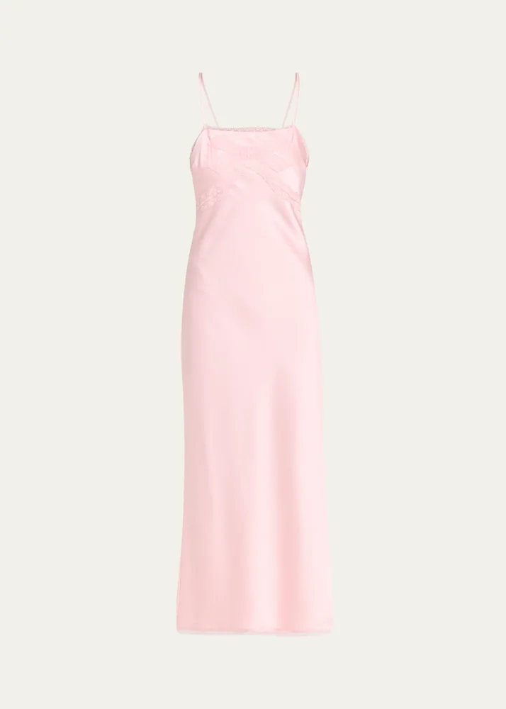 Isolie Lace Bow Crepe Midi Dress