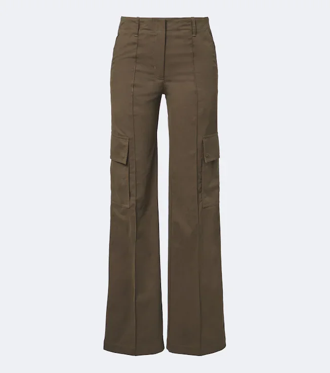 Cotton-blend gabardine cargo pants