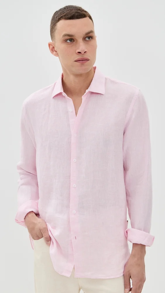 Giles Linen Button Down Shirt