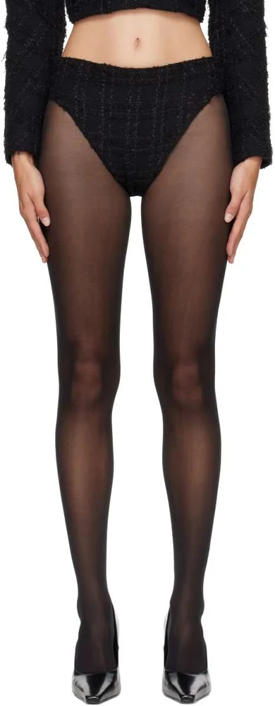 Black Tweed Hot Shorts