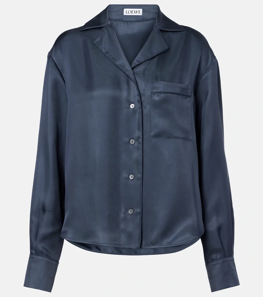 Silk twill shirt