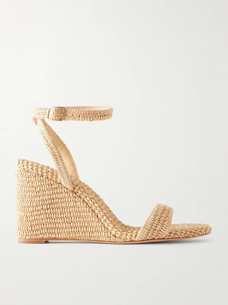 Gavi 40 raffia wedge sandals