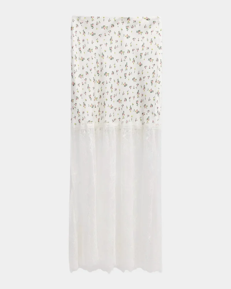 Flo Lace-Trim Midi Skirt