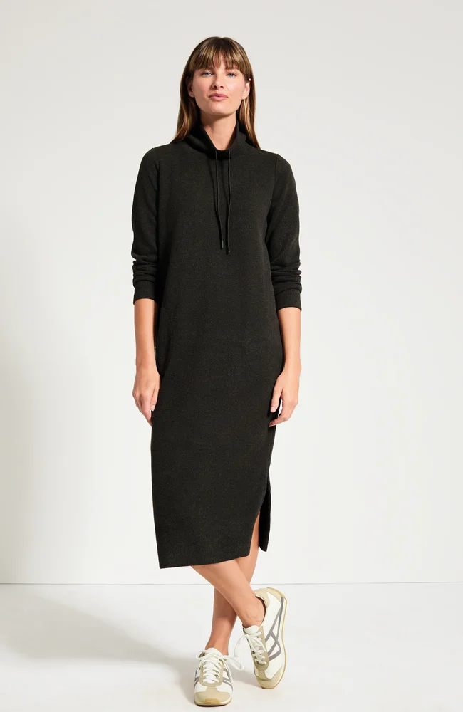 Marled Mock-Neck Dress
