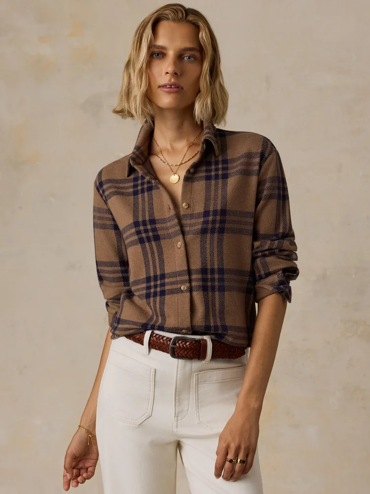 Legend Sweater Classic Shirt, Saddle Back Plaid