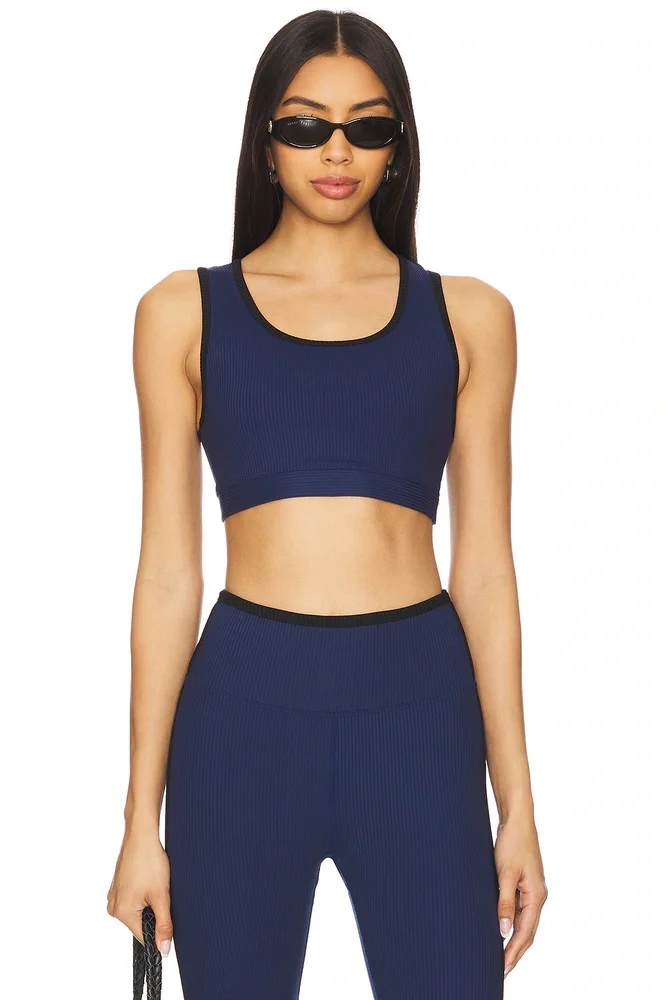 Ribbed Two Tone Gym Bra