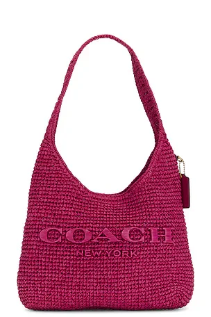 Refined Weave Straw Brooklyn Shoulder Bag 28