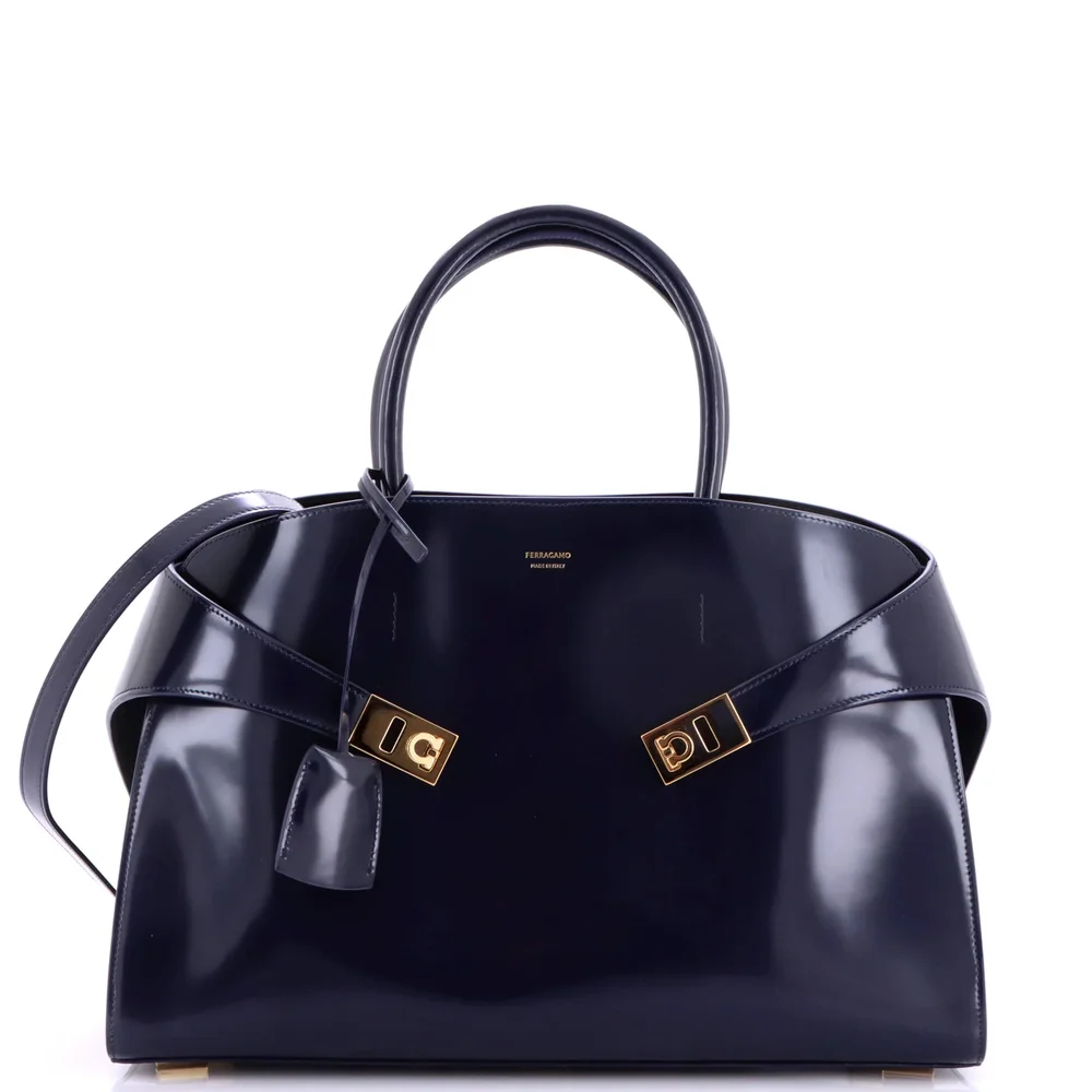 Pre-Owned Hug Top Handle Bag Large Patent Leather