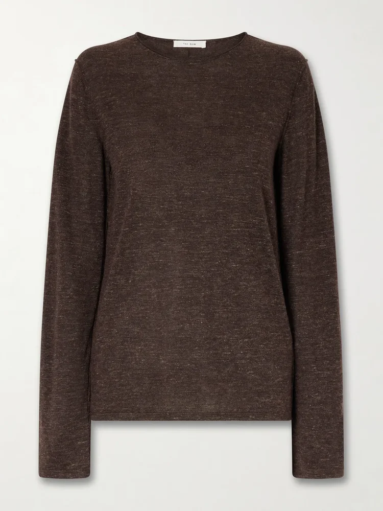 nile cashmere silk and linen blend sweater