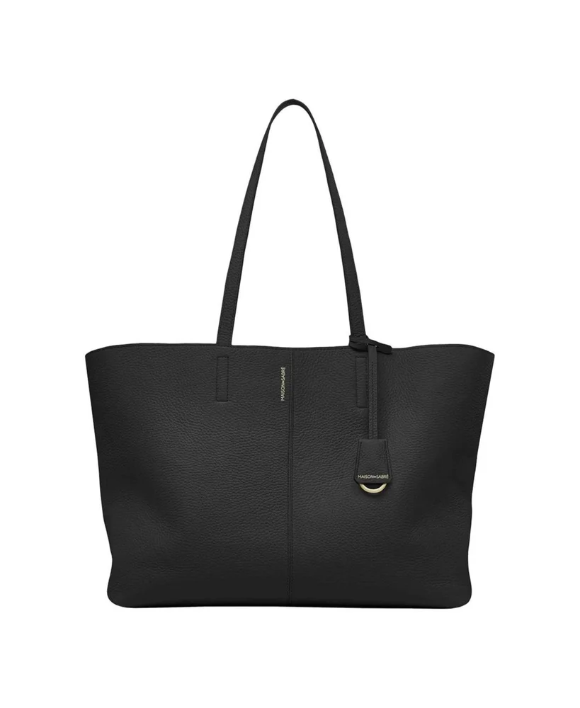 Large Leather Snap Soft Tote