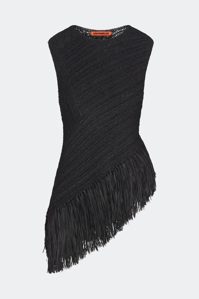 Beja Crochet Top In Black
