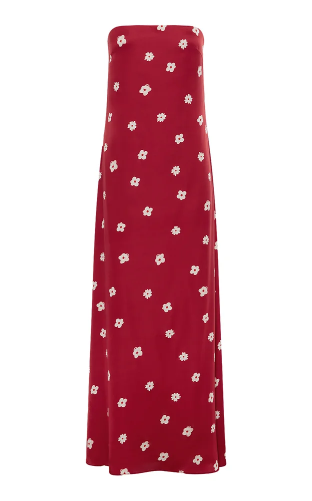 Simone Column Satin Maxi Dress