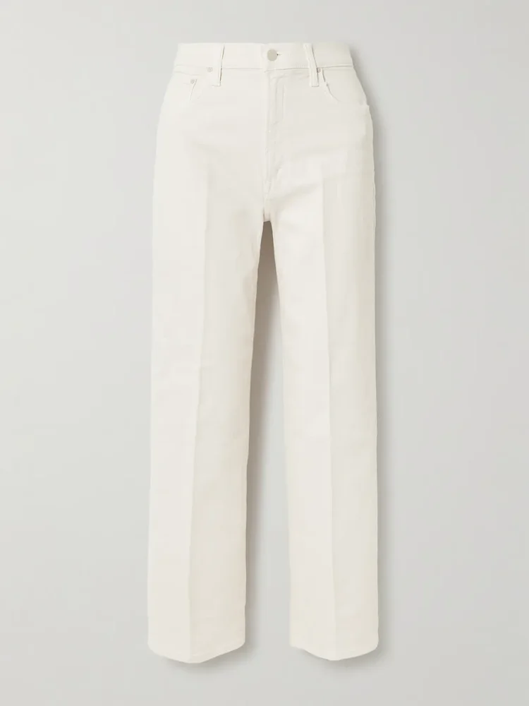 The Rambler Zip Ankle cropped high-rise straight-leg jeans