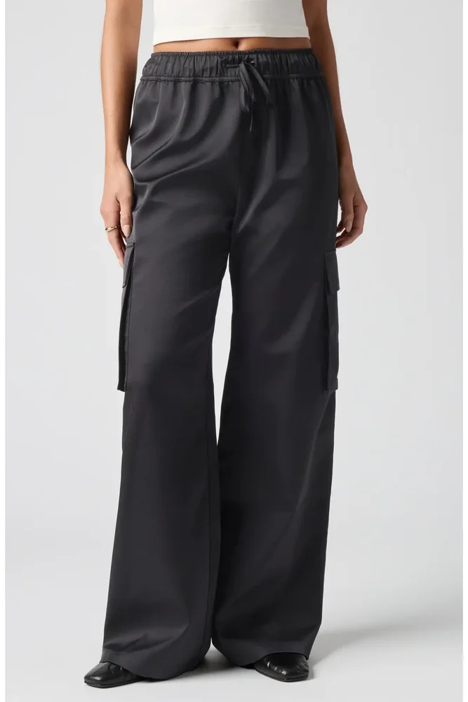 Satin Cargo Pants
