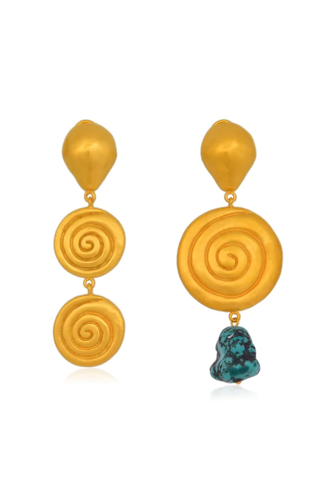 Sami Muhu 24K Gold-Plated Earrings