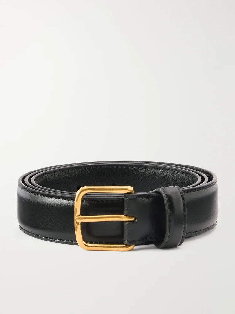 Caspian 3cm Woven Leather Belt