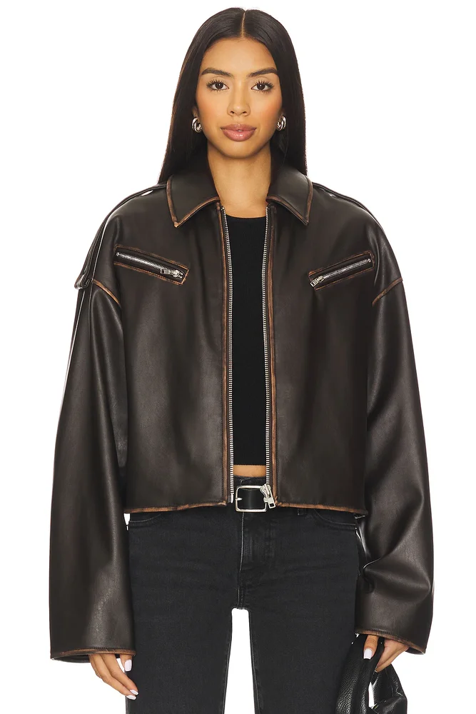 Esther Faux Leather Jacket