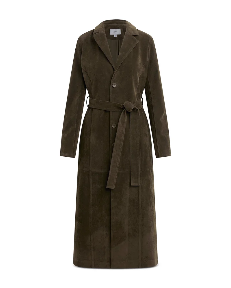 The Faux Suede Long Coat