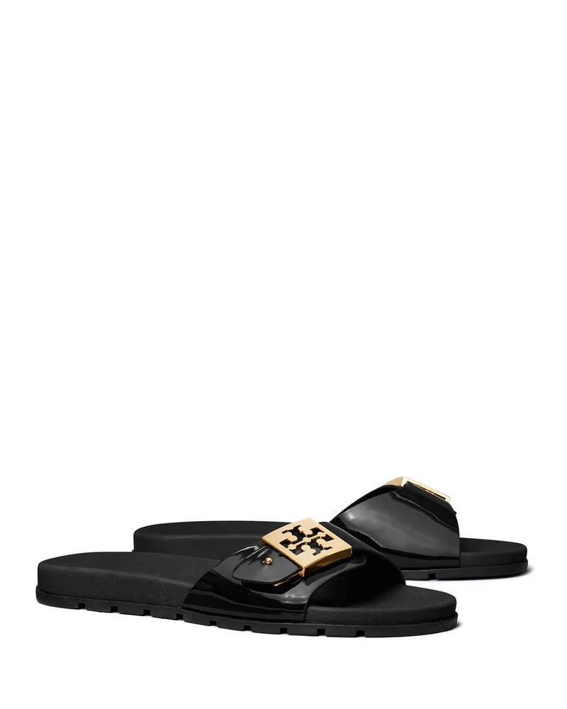 Slip On Buckled Slide Sandals