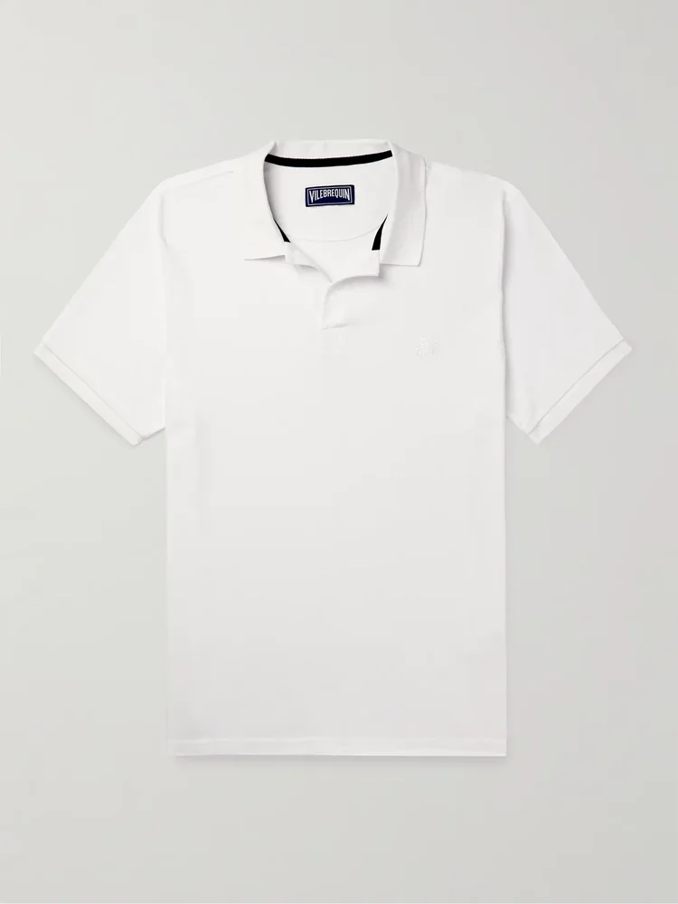 Logo-Embroidered Cotton-Piqué Polo Shirt