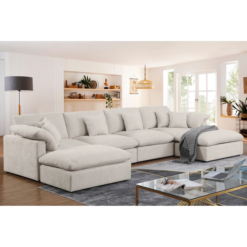 6-Piece Modular Chenille Sectional