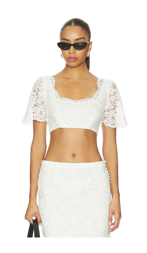 X Paige Lorenze Honeymoon Lace Blouse