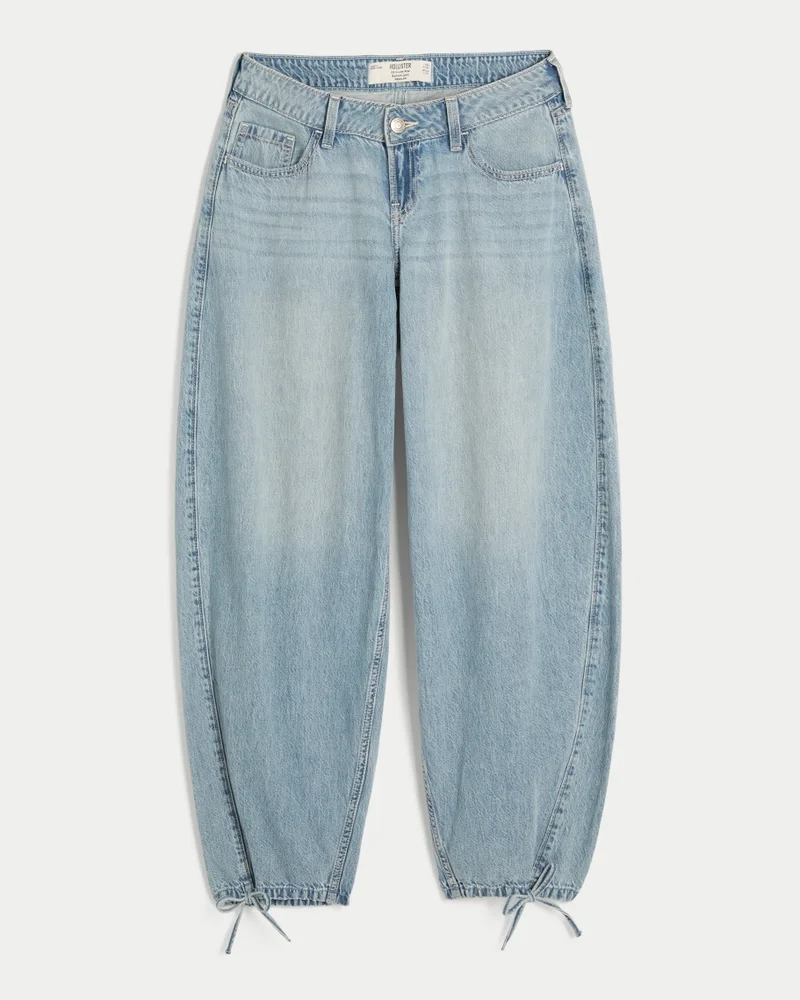 Ultra Low-Rise Balloon Jeans (light wash)